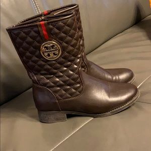 Tory burch brown booties size 8
